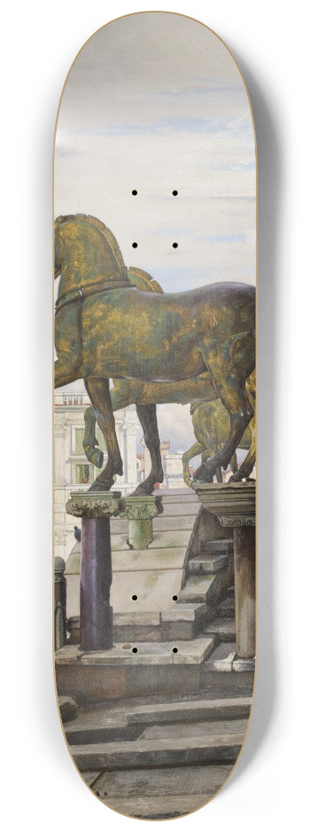 Charles Caryl Coleman - The Bronze Horses of San Marco, Venice 8.25 inch art skate deck