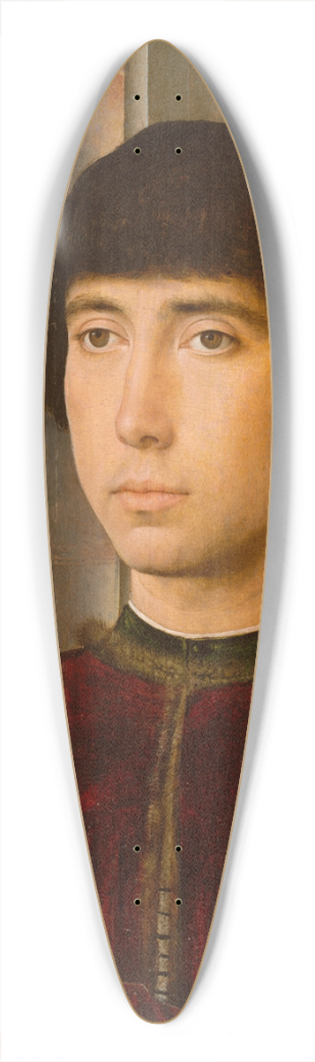 Hans Memling - Portrait of a Young Man 39.3 inch art pintail longboard deck