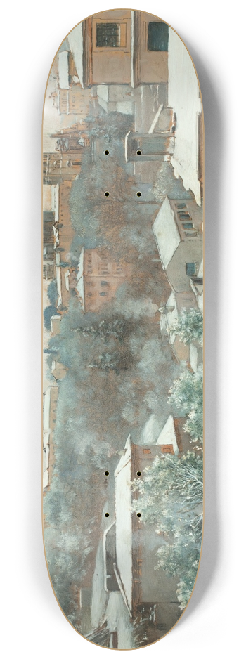 Charles Caryl Coleman - View Of The Pincio In Rome, With The Villa Medici And The Trinit Dei Monti 8.25 inch art skate deck