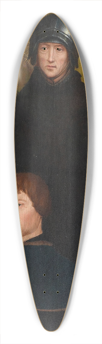 Hans Memling - Young Man at Prayer with St. William of Maleval 39.3 inch art pintail longboard deck