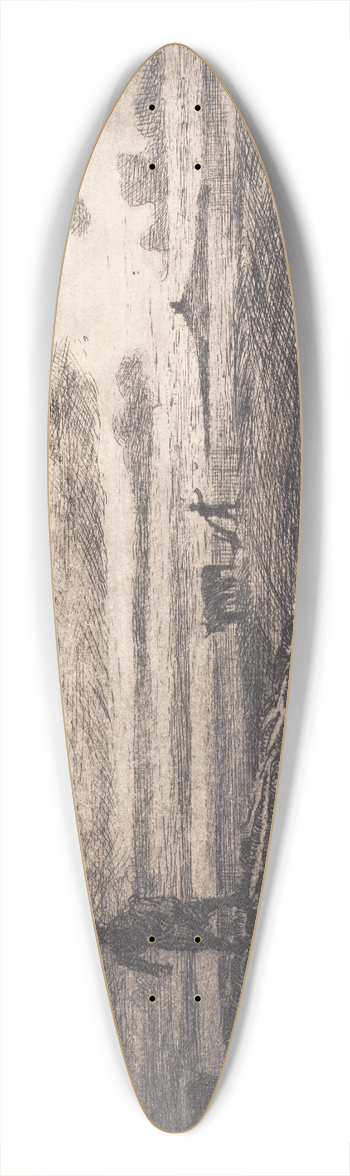 Hans Nikolaj Hansen - Bonden gaar paa Marken ud 39.3 inch art pintail longboard deck