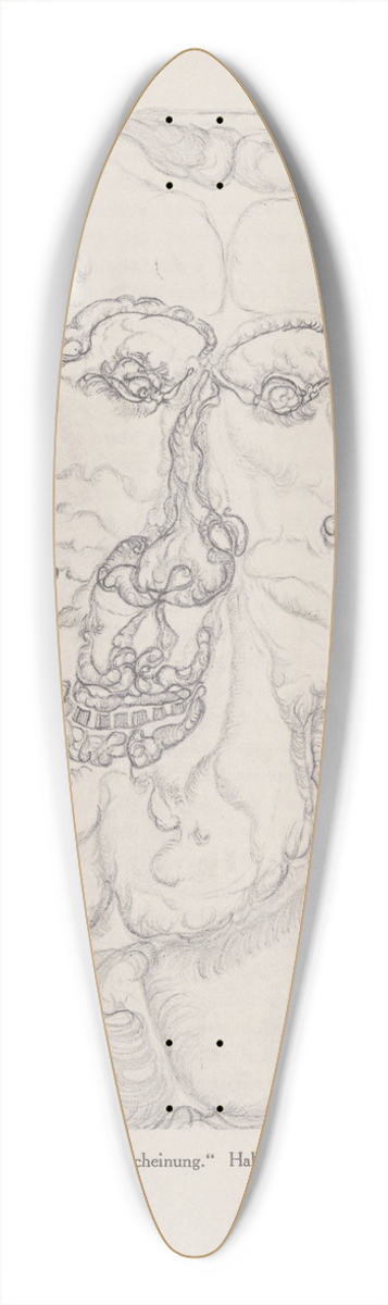Hans Prinzhorn - Lufterscheinung Halluzination (Bleistift) 39.3 inch art pintail longboard deck