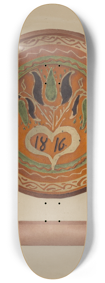 Aaron Fastovsky - Pa. German Scraffito Plate 8.25 inch art skate deck