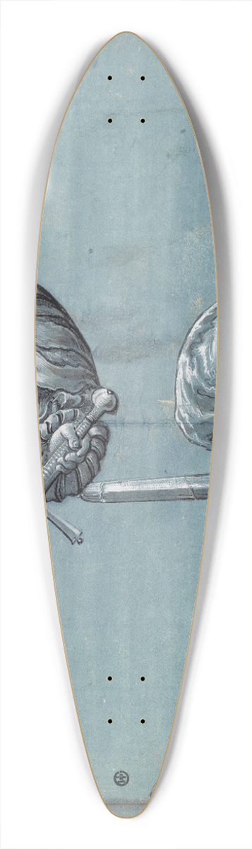 Hans Rudolf Manuel - Zwei stehende Krieger 39.3 inch art pintail longboard deck