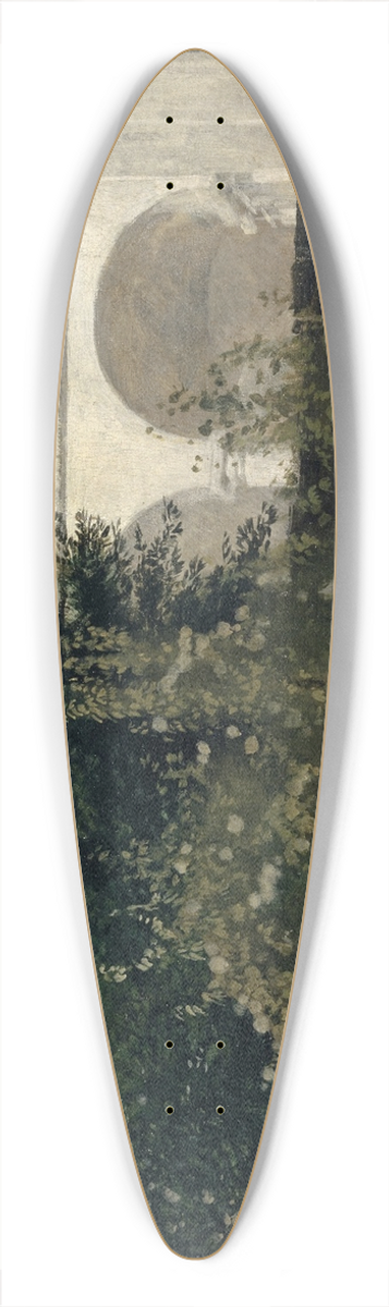 Hans Sandreuter - Chapel near Contra 39.3 inch art pintail longboard deck