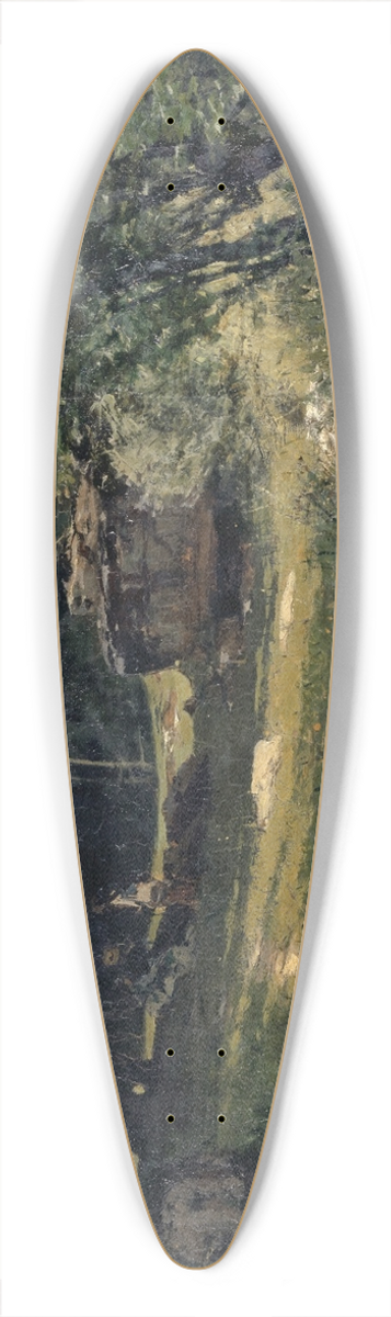 Hans Sandreuter - Interior of a Forest 39.3 inch art pintail longboard deck