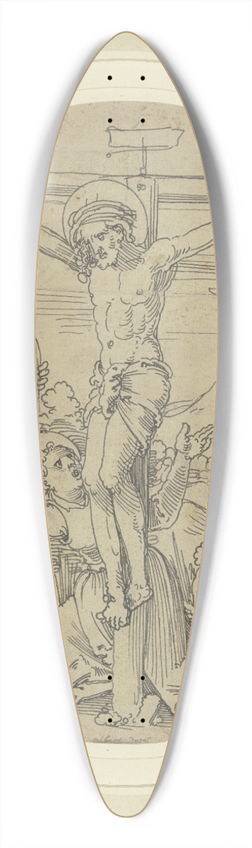 Hans Sebald Beham - Crucifixion of Christ 39.3 inch art pintail longboard deck