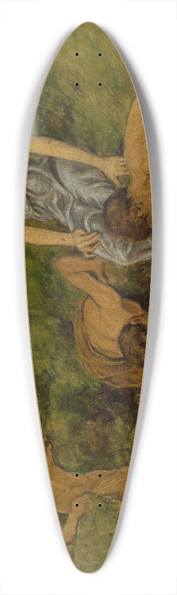 Hans Thoma - At the spring well 39.3 inch art pintail longboard deck