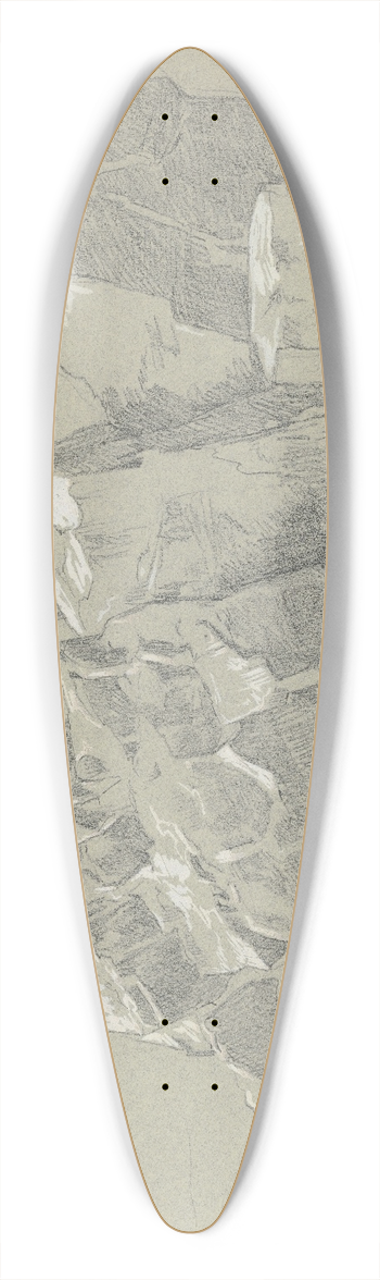 Hans Thoma - Brunhildisfelsen 39.3 inch art pintail longboard deck