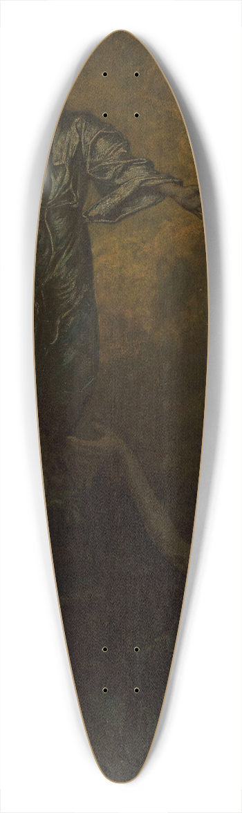 Hans Thoma - Christ and Saint Peter 39.3 inch art pintail longboard deck