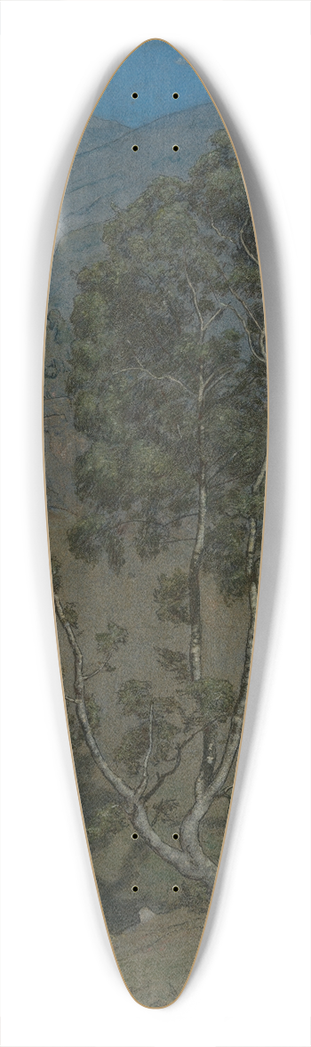 Hans Thoma - Die Birke 39.3 inch art pintail longboard deck