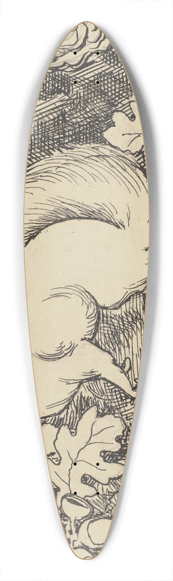 Hans Thoma - Eichhorn 39.3 inch art pintail longboard deck