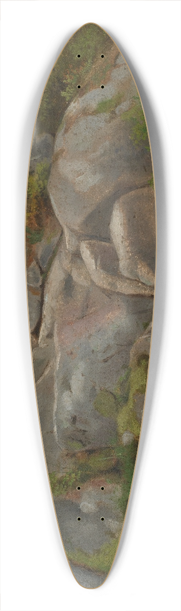 Hans Thoma - Felsblcke mit Tannenstmmen 39.3 inch art pintail longboard deck