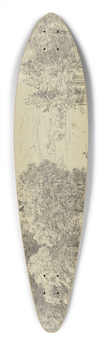 Hans Thoma - Forest landscape 39.3 inch art pintail longboard deck