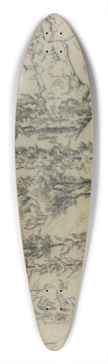 Hans Thoma - Tal bei Siena 39.3 inch art pintail longboard deck