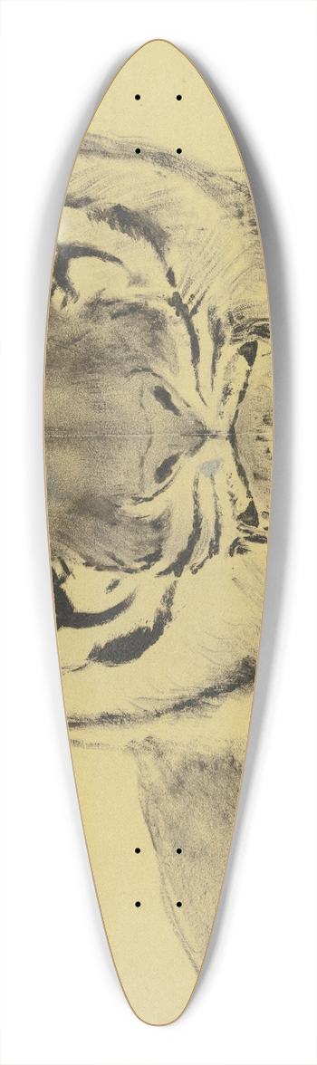 Hans Thoma - Tiger 39.3 inch art pintail longboard deck