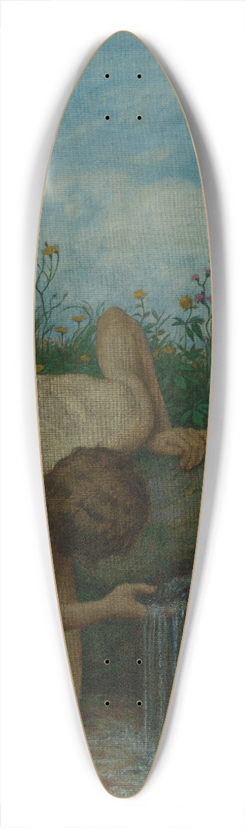 Hans Thoma - Triptychon; Die Quelle 39.3 inch art pintail longboard deck