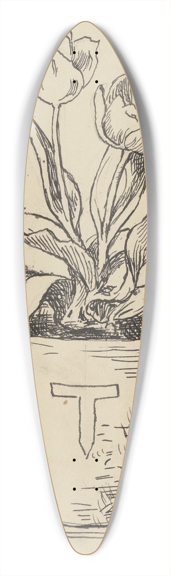 Hans Thoma - Tulpe 39.3 inch art pintail longboard deck