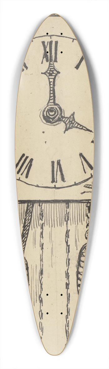 Hans Thoma - Uhr 39.3 inch art pintail longboard deck