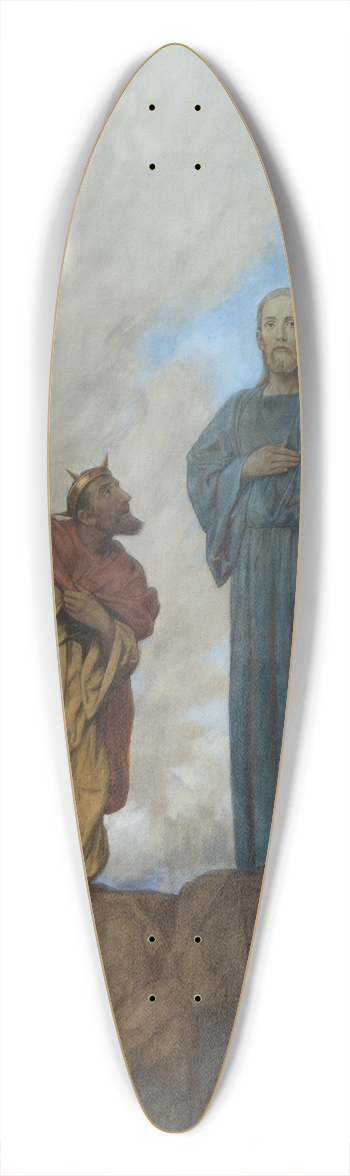 Hans Thoma - Versuchung Christi 39.3 inch art pintail longboard deck