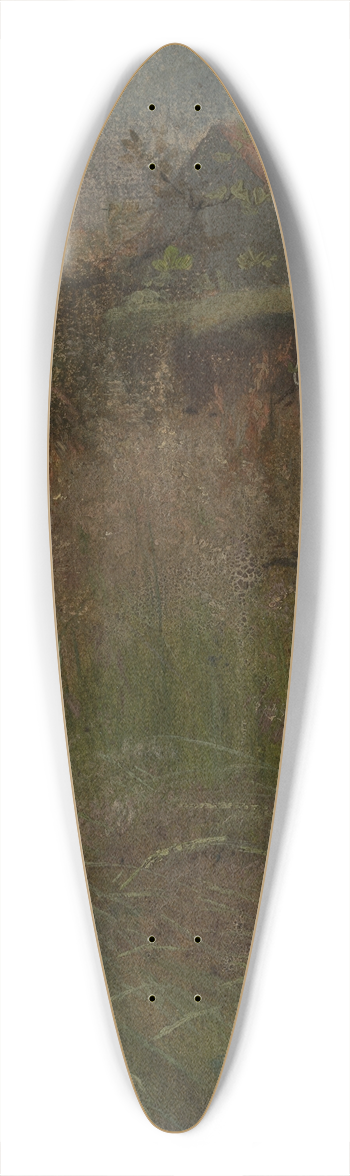 Hans Thoma - Wiese, im Hintergrund ein Bauernhaus 39.3 inch art pintail longboard deck
