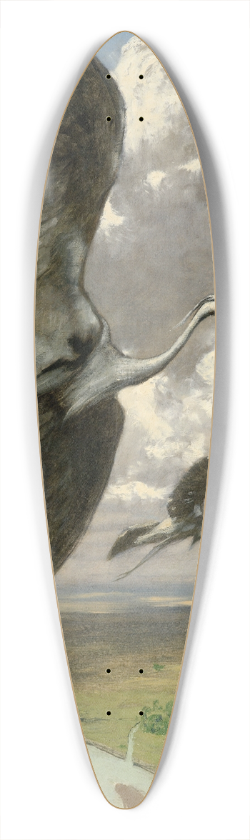 Hans Thoma - Wondrous birds 39.3 inch art pintail longboard deck