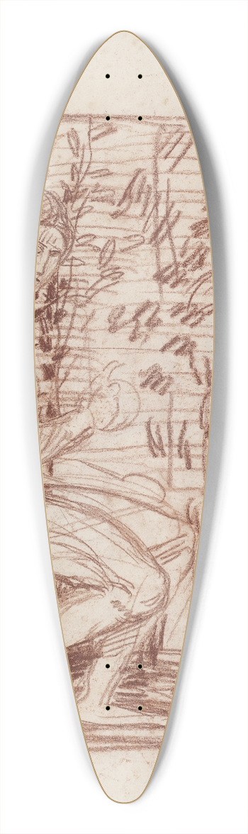 Hans Von Mares - In Praise of Modesty 39.3 inch art pintail longboard deck