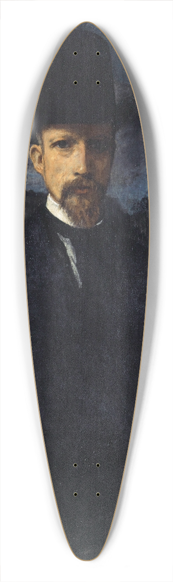 Hans Von Mares - Self-Portrait with High Hat 39.3 inch art pintail longboard deck