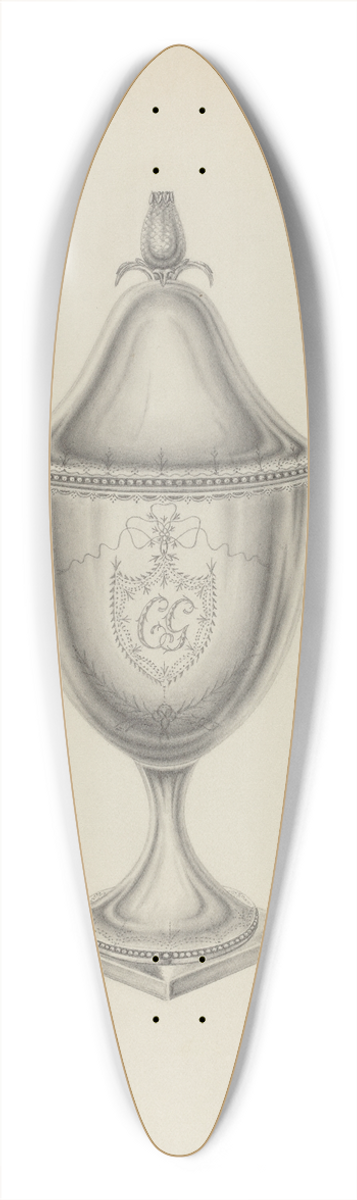 Hans Westendorff - Silver Sugar Bowl 39.3 inch art pintail longboard deck