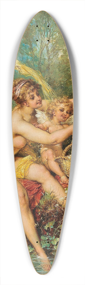 Hans Zatzka - Fishing 39.3 inch art pintail longboard deck