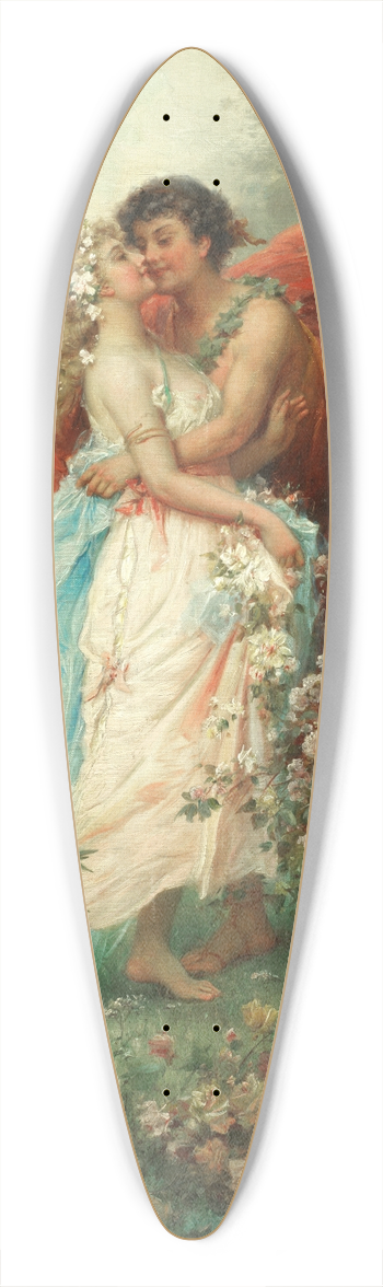 Hans Zatzka - Oath of love 39.3 inch art pintail longboard deck