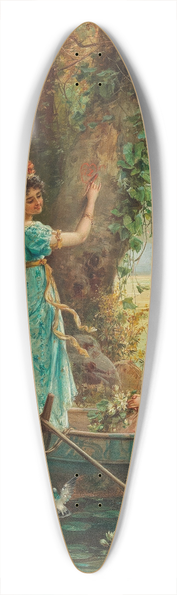 Hans Zatzka - The Love Message 39.3 inch art pintail longboard deck