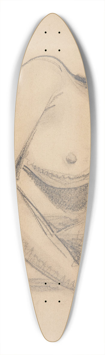 Harald Giersing - Liggende kvindelige model 39.3 inch art pintail longboard deck
