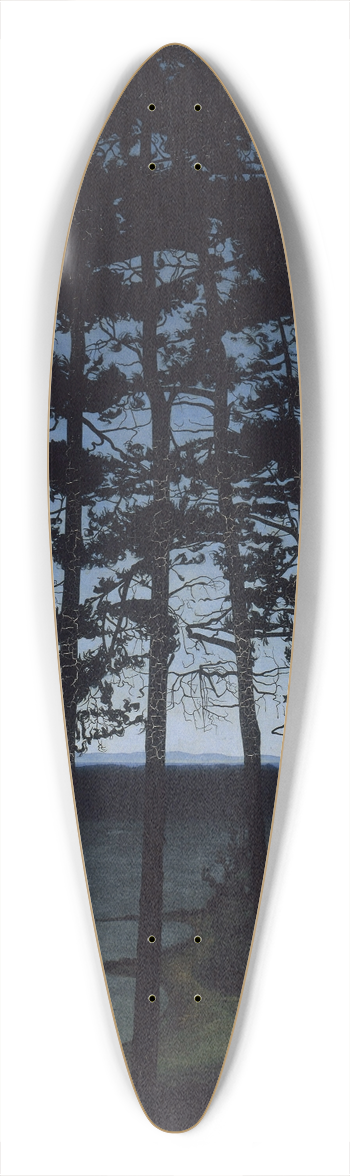 Harald Sohlberg - Fishermans Cottage 39.3 inch art pintail longboard deck