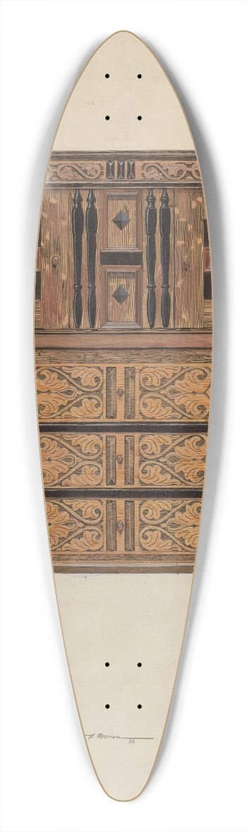 Harold Merriam - Cupboard with Drawers 39.3 inch art pintail longboard deck