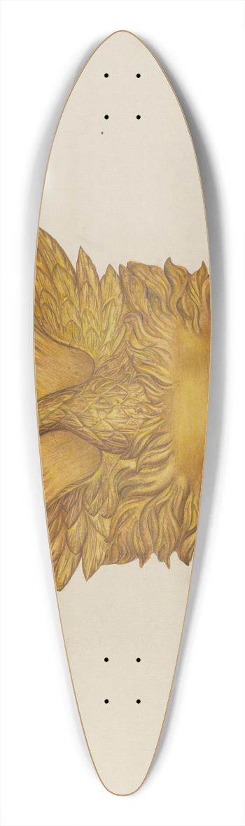 Harriette Gale - Ornamental Wood Carving  Eagle 39.3 inch art pintail longboard deck