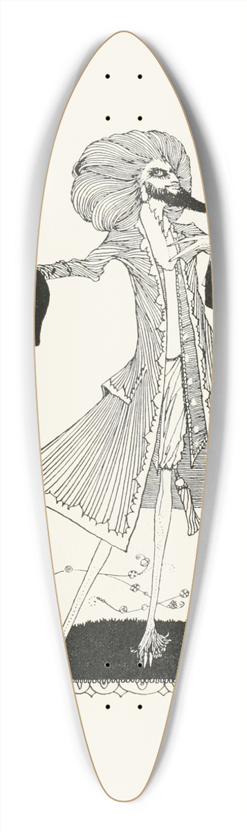 Harry Clarke - Blue Beard 39.3 inch art pintail longboard deck