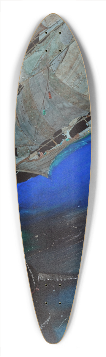 Harry Clarke - Edgar Allan Poes Tales of Mystery and Imagination illustration 39.3 inch art pintail longboard deck