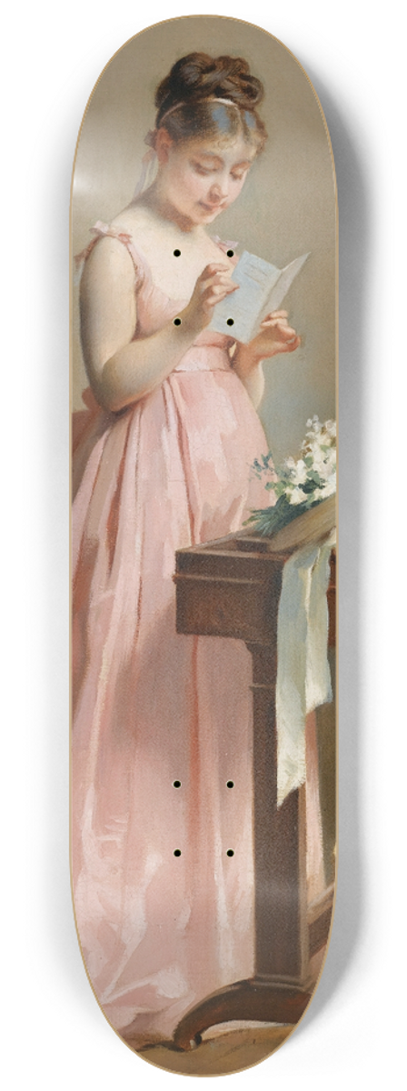 Charles Chaplin - Fille A La Lecture 8.25 inch art skate deck