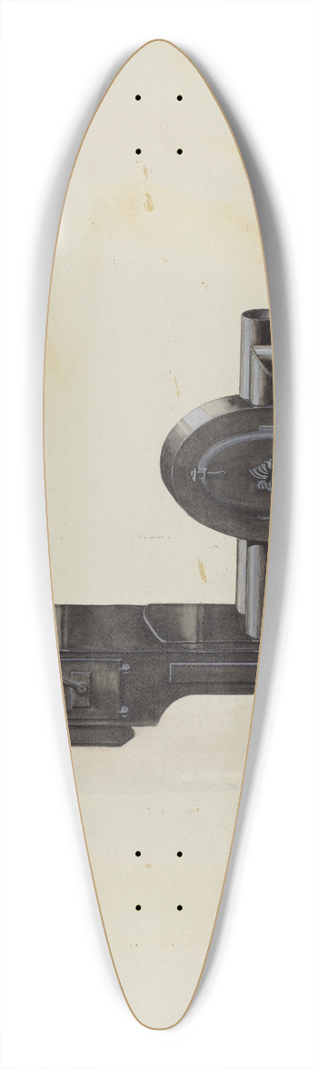 Harry Grossen - Stove 39.3 inch art pintail longboard deck