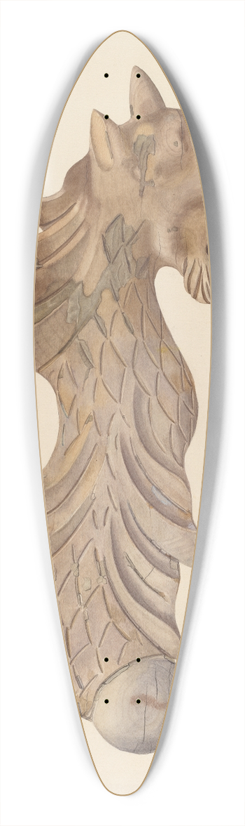 Harry King - Head of a Leopard 39.3 inch art pintail longboard deck