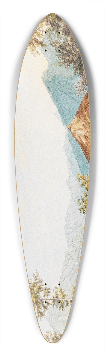 Heinrich Adam - Ansicht vom Tegernsee mit dem groen Paraplui 39.3 inch art pintail longboard deck