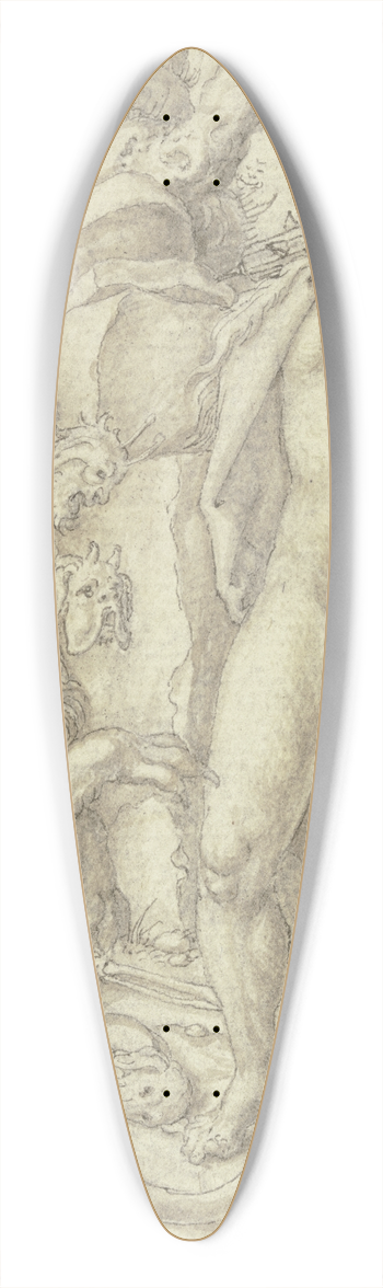 Heinrich Aldegrever - Herkules ttet die Lernische Hydra 39.3 inch art pintail longboard deck
