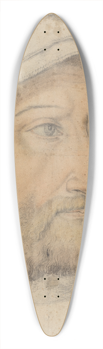 Heinrich Aldegrever - Portrait of a Bearded Man with a Beret 39.3 inch art pintail longboard deck