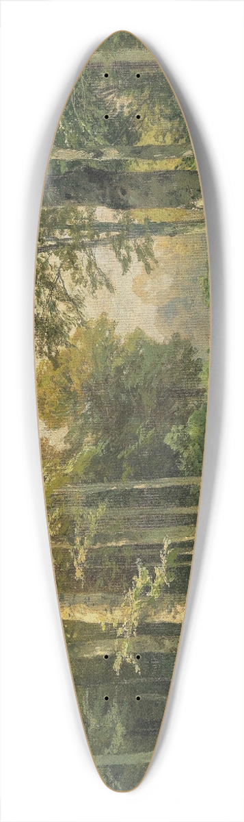 Heinrich Bhmer - A Sun-Lit Forest with a Roe Deer 39.3 inch art pintail longboard deck