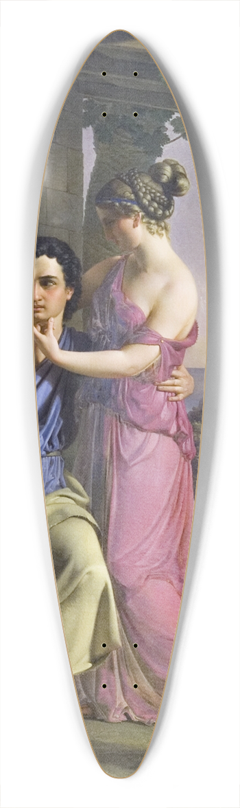 Heinrich Eddelien - The Origin of Painting 39.3 inch art pintail longboard deck