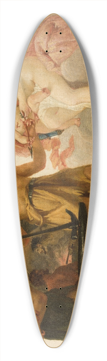 Heinrich Friedrich Fger - Venus in the forge of Vulcan 39.3 inch art pintail longboard deck