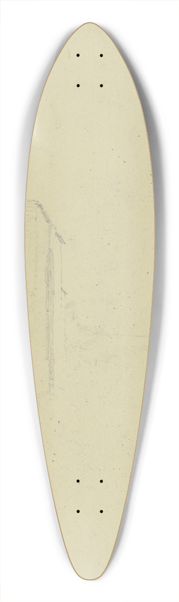 Heinrich Funk - Gate in a wall 39.3 inch art pintail longboard deck