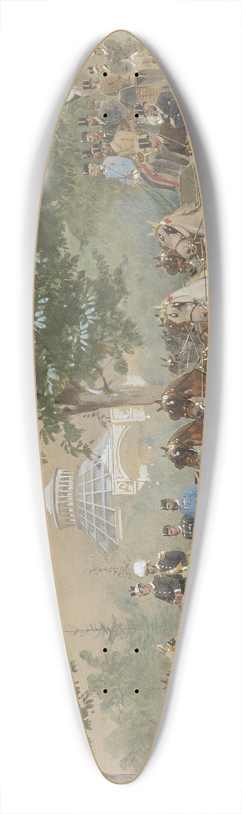 Heinrich Gottfried Wilda - Ausfahrt Franz Ferdinand im Prater 39.3 inch art pintail longboard deck