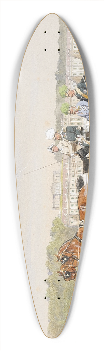 Heinrich Gottfried Wilda - Ausfahrt in Schnbrunn 39.3 inch art pintail longboard deck